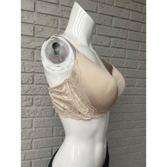 M&S Lingerie Women Almond Bra With Lace Detail Size 40D - Picture 3 of 11